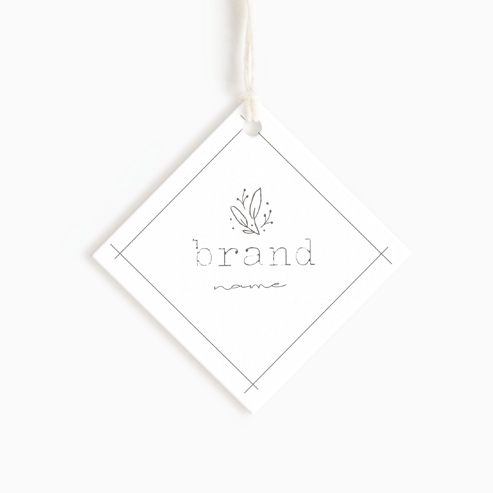 Custom Clothing Tags: Diamond Hang Tags With String - Etsy