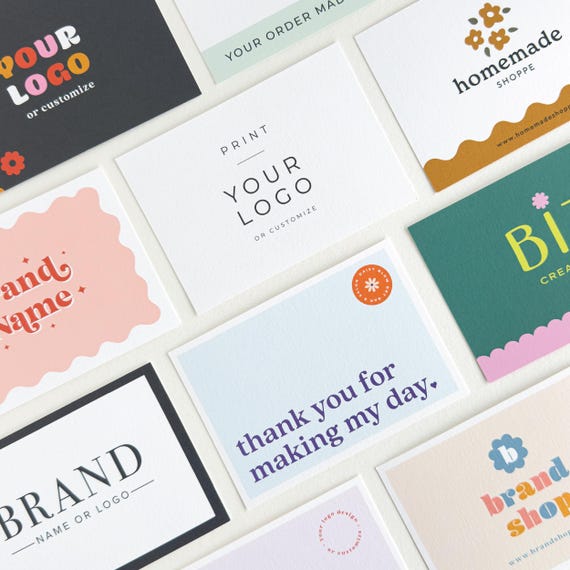 Custom Logo thank you card, Custom Print Note Cards Stationery set for Small Business