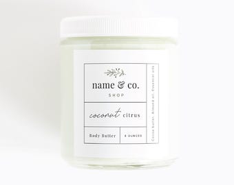Custom Square Stickers: Candle & Jar Labels