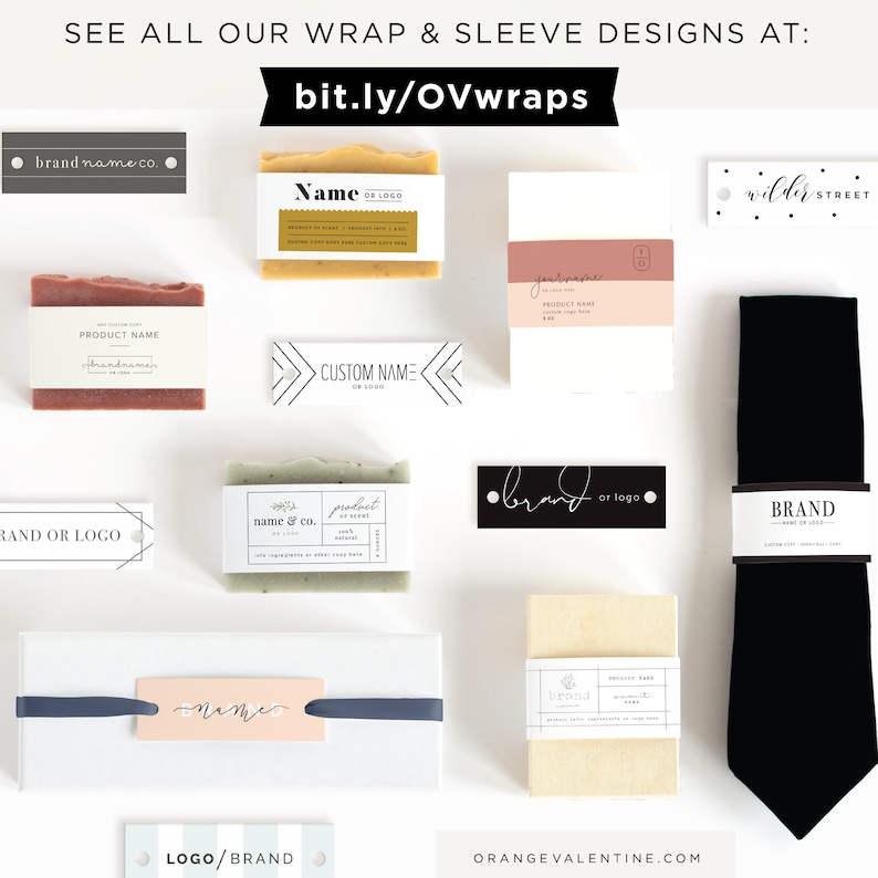 K&ouml;nnte beinhalten: Eine Sammlung verschiedener Designs f&uuml;r Seifen- und Produktverpackungen. Die Designs zeigen verschiedene Schriftarten, Farben und Muster, darunter ein geometrisches Schwarzwei&szlig;-Design, ein florales Design und ein schlichtes Textdesign. Die Designs werden auf wei&szlig;em Hintergrund angezeigt.