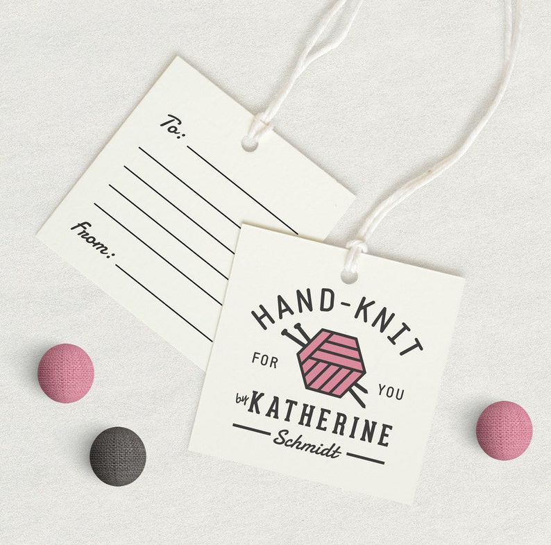 Knitting Tags Gift for Knitter Personalized Knitting Tag Etsy