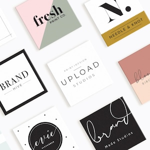 Minimalistisches Visitenkarten Design | Vorgefertigte Visitenkarte | Kontakt Kartenvorlage | Quadratische Visitenkarten