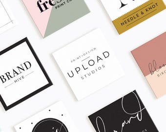 Minimalist business card design |  Premade business card | Contact Card template | Square Business Cards