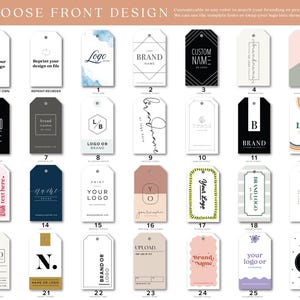 a collection of various tag designs, each with different colors, fonts, and styles. The tags are intended for use in different contexts, such as branding, advertising, or product packaging. The image does not contain any text that can be described in any more detail than the tags themselves, and there is no need to provide a full description of each tag. The focus is on the visual elements and their arrangement, rather than the specific content or message they convey.