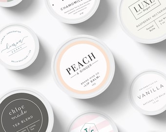 Pegatinas con logotipo personalizado: etiquetas redondas para productos