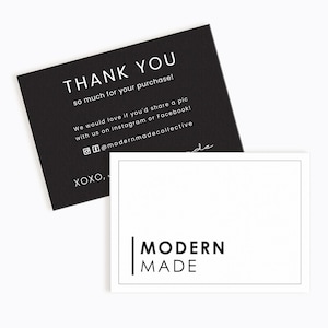 Obrigado pela sua compra | Obrigado comercial | Inserções para embalagens | Cartões de agradecimento personalizados