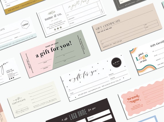 Custom Printed Gift Certificate: Personalized Business Voucher