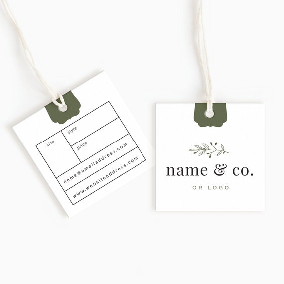Price tag on string hanging label blank template Vector Image