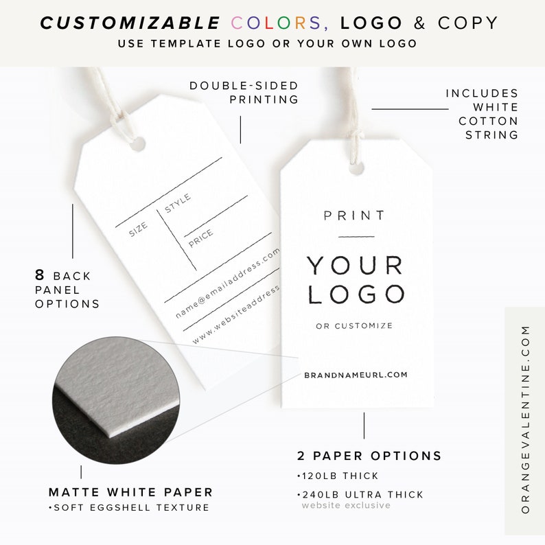 Clothing Tags Custom Knitting tags Tags for Handmade Items Etsy