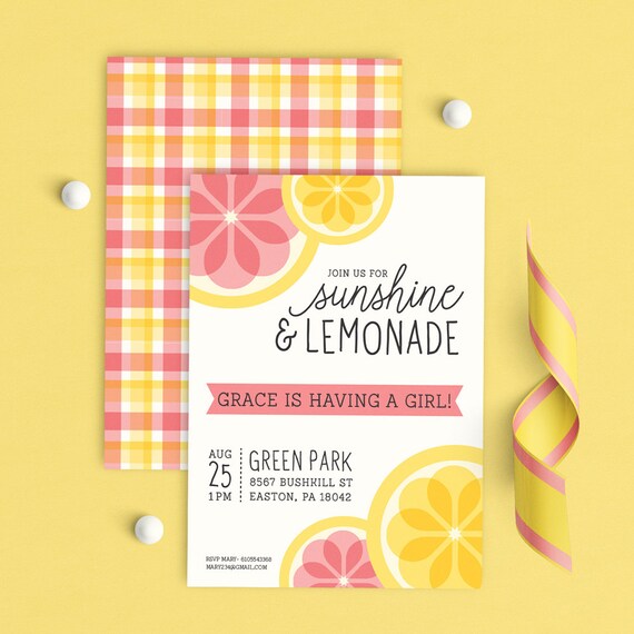 pink lemonade party invitations lemonade party invitations etsy lemonade invitations