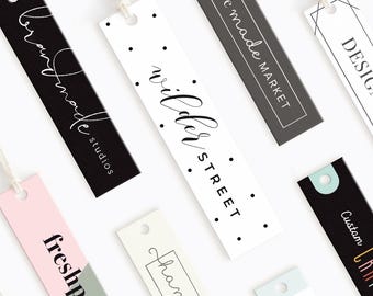 Etiquetas colgantes personalizadas para ropa: etiquetas de producto con logotipo y cordón