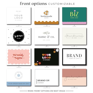personalized card options for front