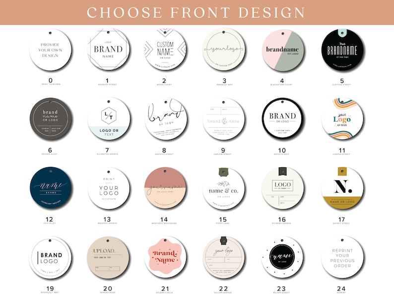 Round Hang Tag, Custom Tag, Clothing Label, Custom Circle Tag - Etsy