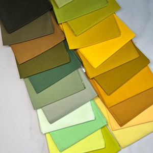PURE Solids SPROUTING Full Collection |Green Solids Bundle | 22 Fat Quarter Bundle Pack | Art Gallery Fabrics PURE Solids Stash Builder