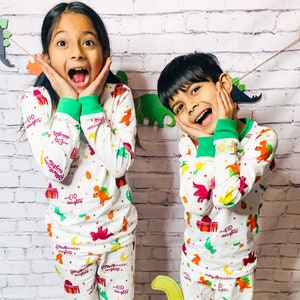 Clearance Kids Eid Pajamas RAWRmadan Nights, Dinosaur Pyjamas, My First Ramadan, Ramadan Pajamas, Ramadan shirt, Eid Jammies, Muslim Pjs image 1