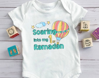 Soaring into my 1st Ramadan Bodysuit, baby outfit, muslim baby, islamic holiday, eid gift, ramadan present, gift for Muslim infant