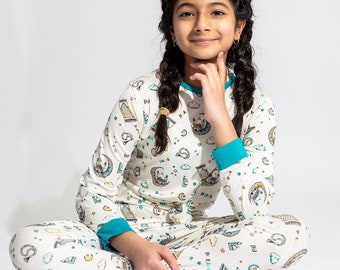 Pyjama de ramadan pour enfants 2 pièces DUA DHIKR DREAM pyjama de l'Aïd, vêtements de nuit islamiques en bambou, pyjama de l'Aïd, pyjama de famille assorti, mon premier ramadan