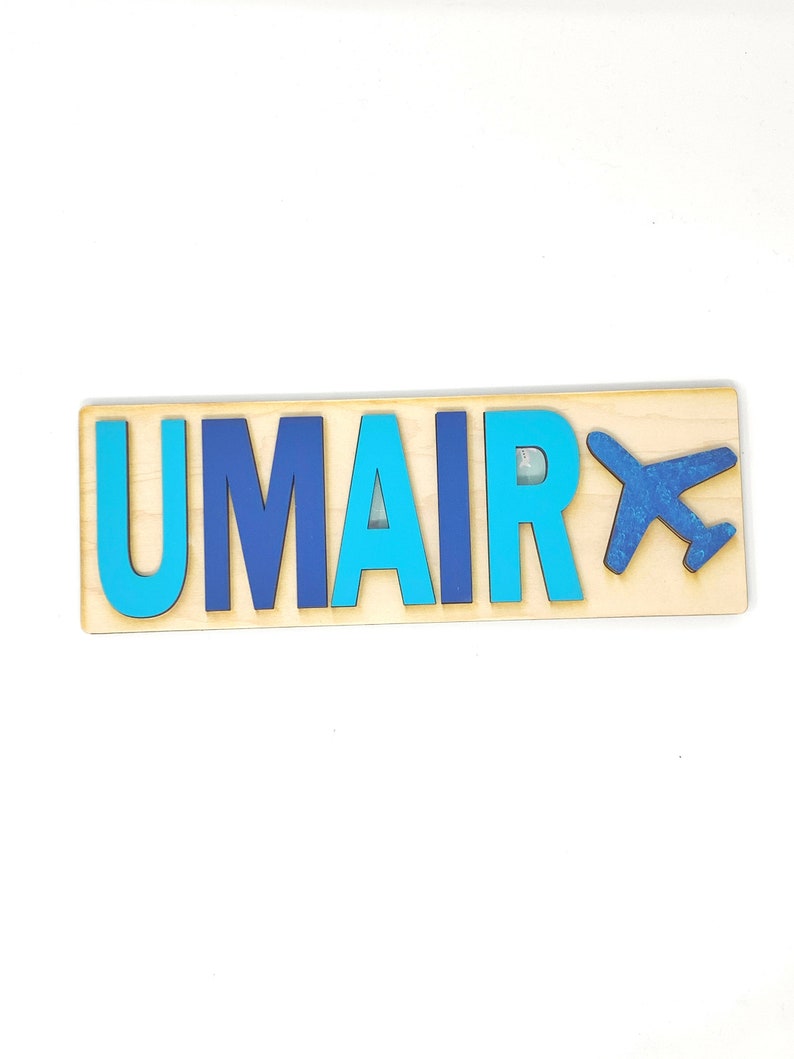 Kids Wooden Name Puzzle Personalized Eid gift Children Room Decor Birthday Gift for Kids, Christmas present Custom puzzle image 6