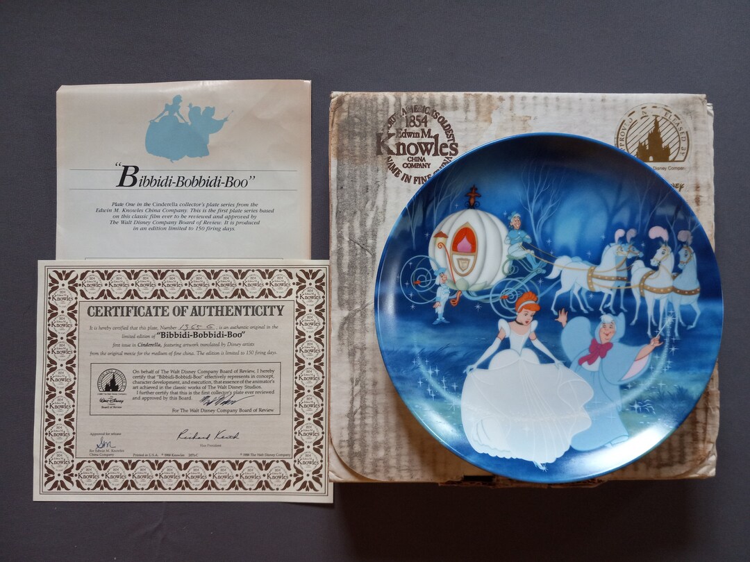 Disney Cinderella bibbidi-bobbidi-boo 1988 Edwin M. Knowles Collector's ...