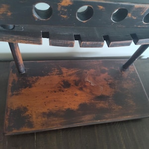 Tobacco Pipe Rack | Vintage wood stand/rack | Moody decor | Rich wood decor