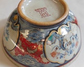 Japanese IMPERIAL IMARI Hand-Painted Signed Ceramic Bowl