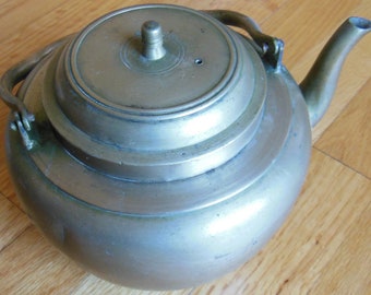 Vintage Japanese Brass Tea Kettle
