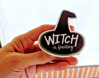 Witch in Training Vinyl Sticker: Spooky Cute Planner Decal