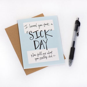 Grußkarte: Sick Day