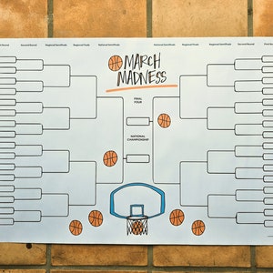 2025 March Madness Bracket Printable Etsy