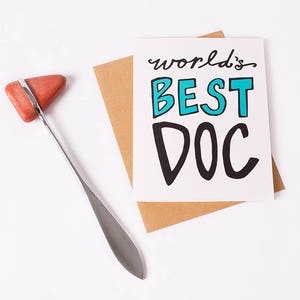 Best Doctor Appreciation Greeting Card - Thank You Note for Medical Professional