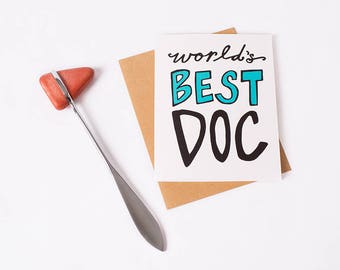 Best Doctor Greeting Card - Medical Professional Thank You Note