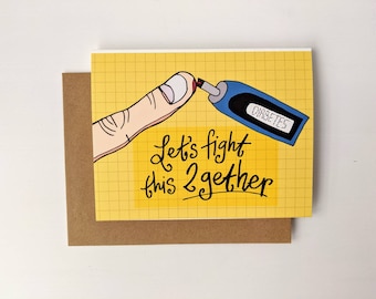 Type 2 Diabetes Support Card: Empathetic Greeting for Loved Ones Coping with Blood Sugar Challenges