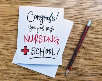 Congratulations Card for Nursing School Graduate - New Nurse Gift for Graduation Celebration