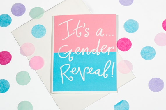 Greeting Card: Gender Reveal | Etsy