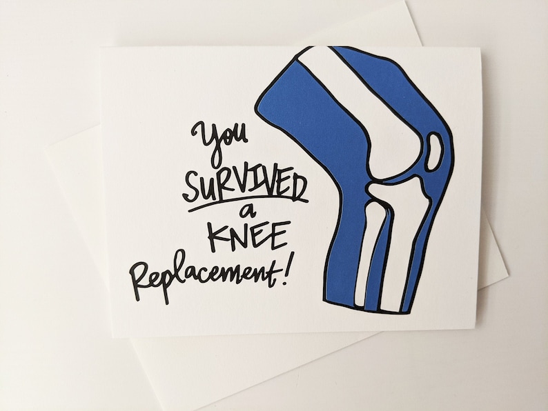 Greeting Card Knee Replacement Etsy