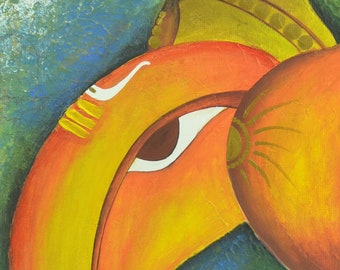 Acrylic Painting - Lord Ganesha