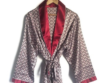 mens short dressing gown jacket