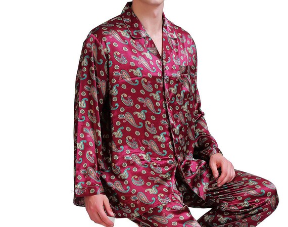 Robe + Pyjamas | Mens Unisex | Paisley Red Smokin… - image 3