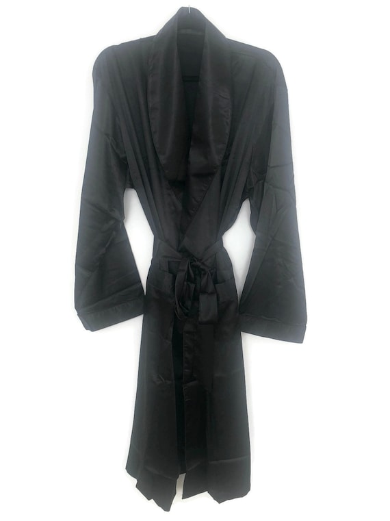 Black Robe | Smoking Jacket | Silk Robe | Retro Dr