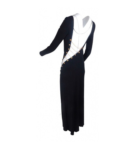 Emilio Pucci Dress Black Gown Rare Collectible Pins Pin Runway
