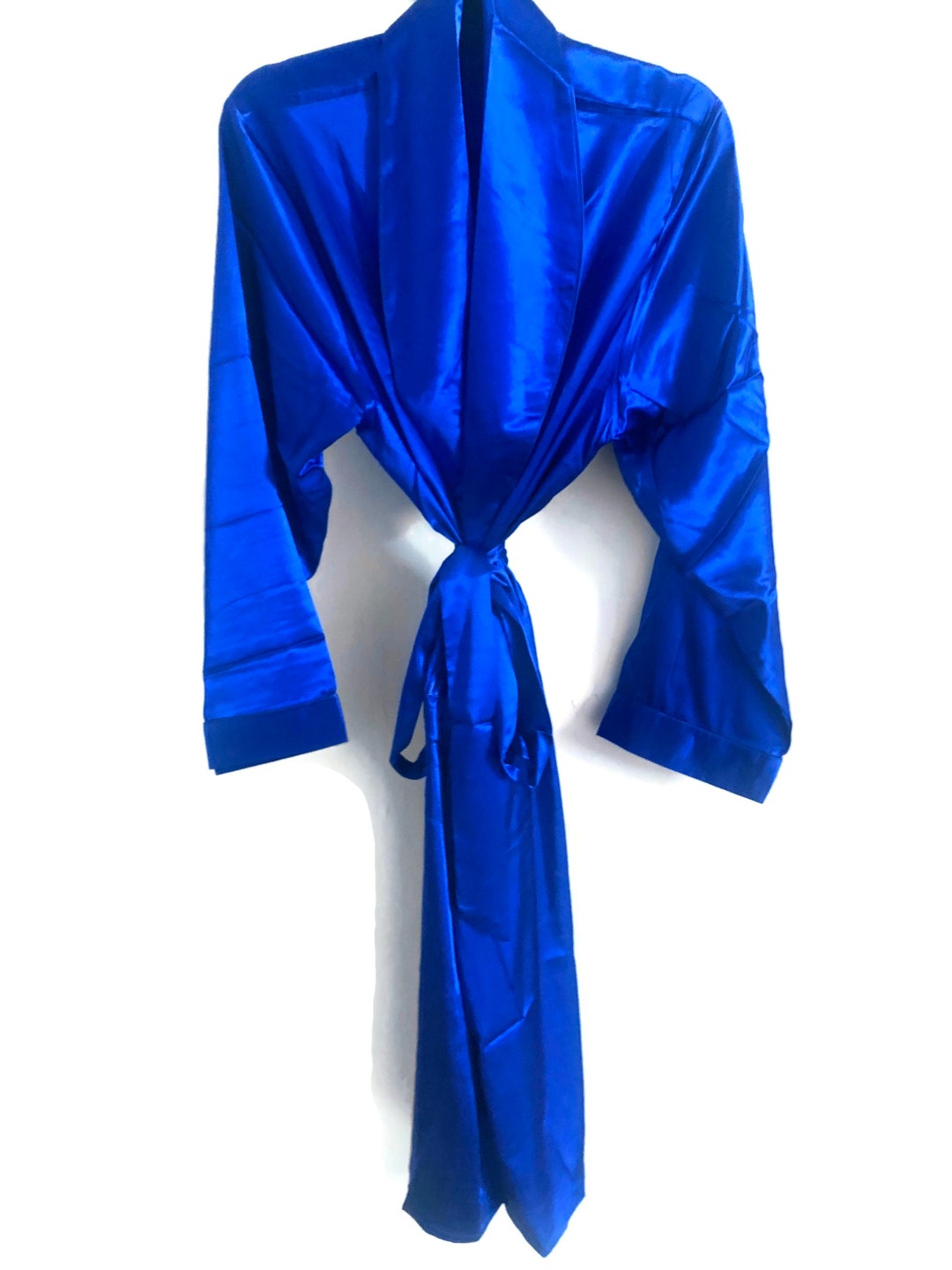 Robe + Pyjamas | Royal Blue Mens Robe | Womens Robe | Smoking Jacket ...