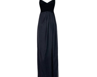 chinese dress ladies Gucci 1980s Black Silk Long Sleeve Gown – Vintage by Misty main image 1