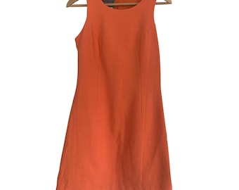 Versus Gianni Versace Mini Dress Women IT 42 Orange Excellent 90s Vintage Shift