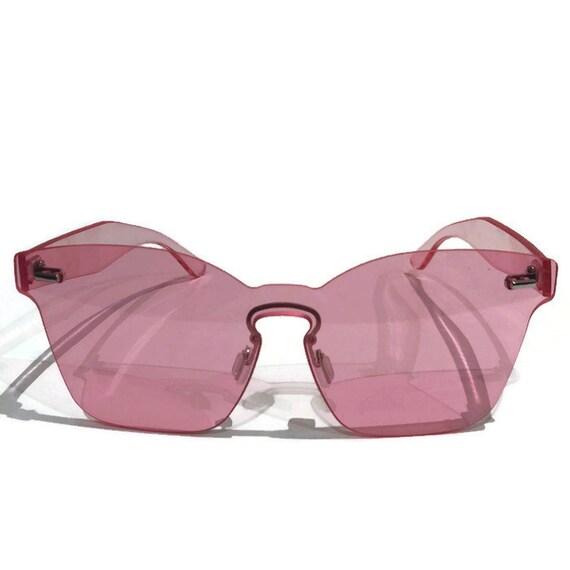 tinted pink sunglasses