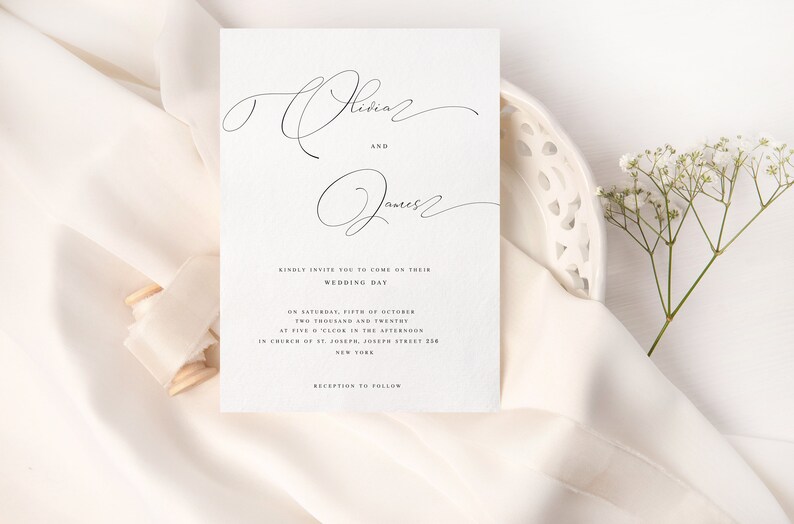 Elegant Wedding Invitation Kit Custom Invitation Printable Wedding Invitations Invitation Suite