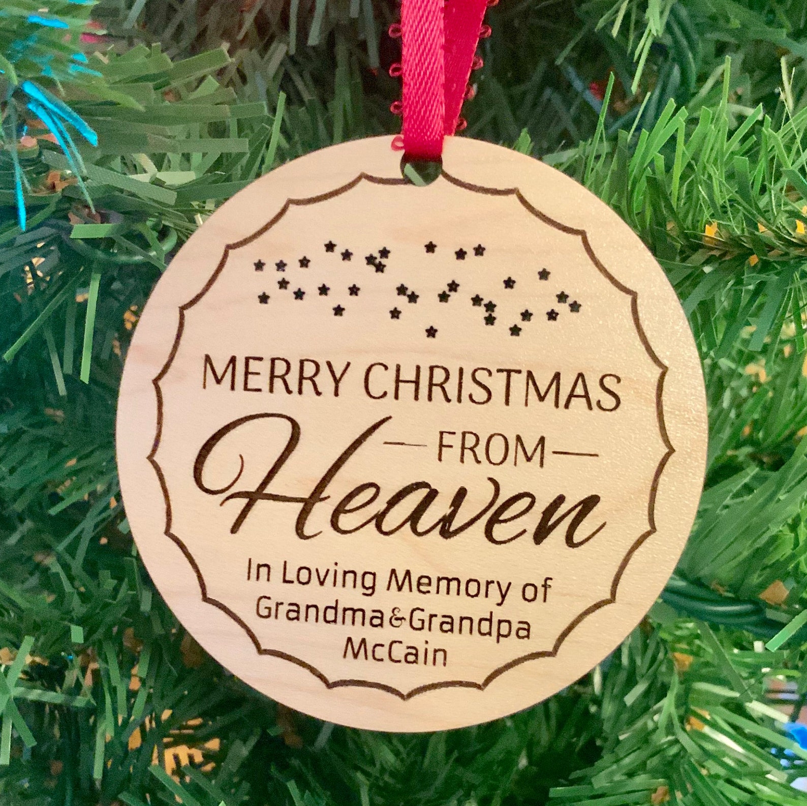 Merry Christmas From Heaven Ornament 
