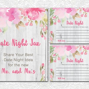 Date Night Jar Sign and Cards