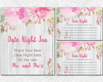 Date Night Jar Sign and Cards