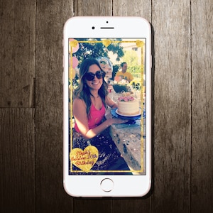 Custom Snapchat Geofilter - Golden Hearts