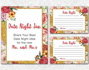 Date Night Jar Sign and Cards